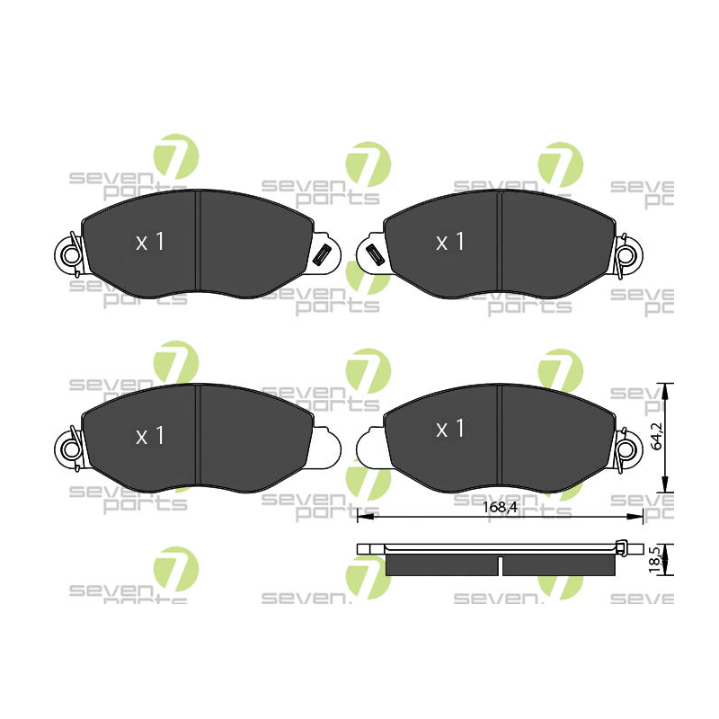 Pastiglie freno asse anteriore - SEVEN