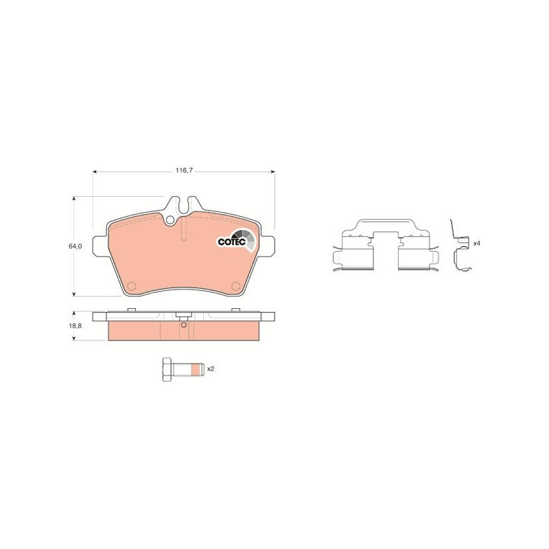 Pastiglie freno asse anteriore - TRW