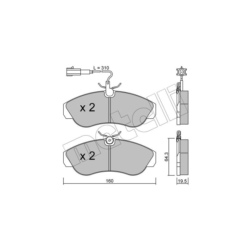 Pastiglie freno asse anteriore - METELLI