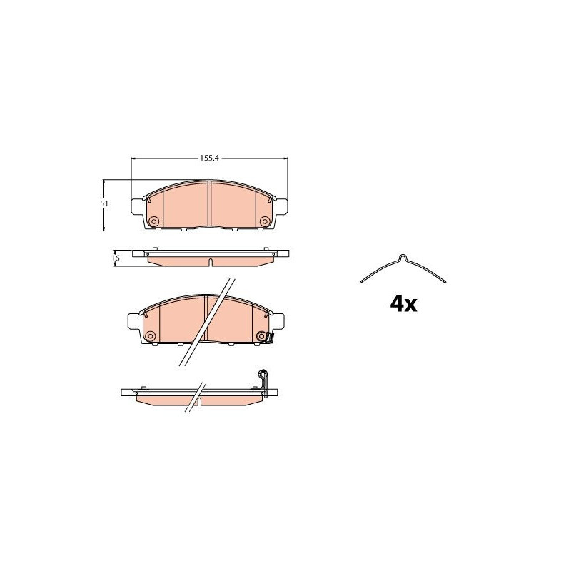 Pastiglie freno asse anteriore - TRW