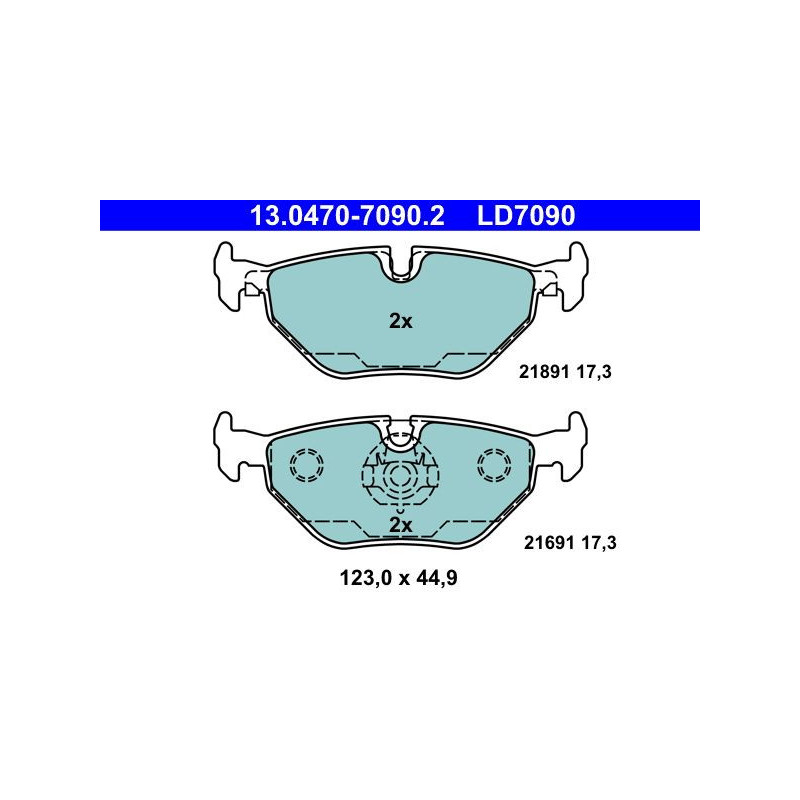 Pastiglie freno asse posteriore - ATE