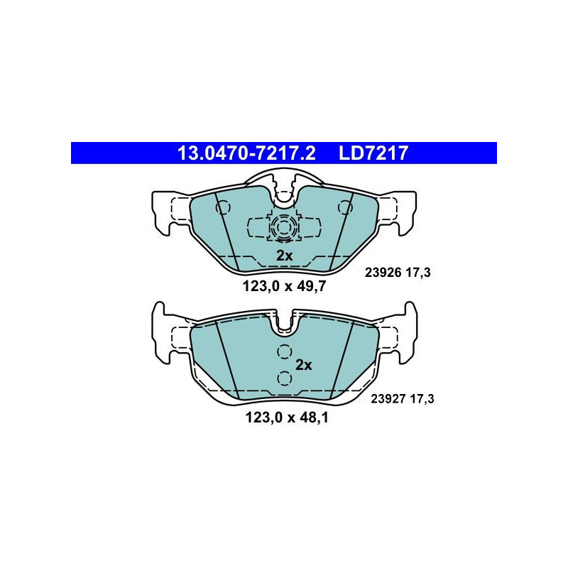 Pastiglie freno asse posteriore - ATE