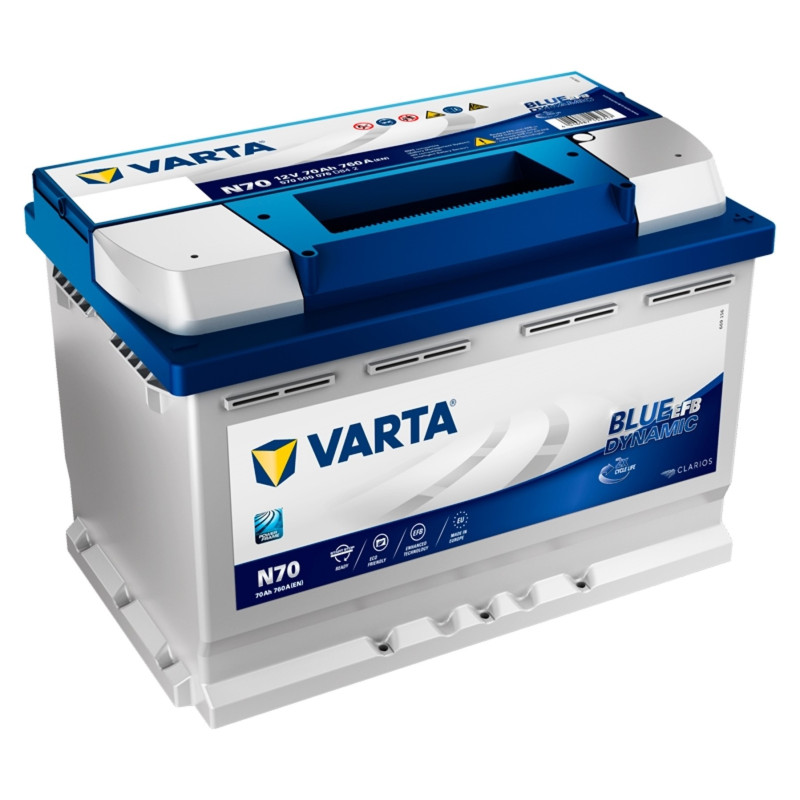 VARTA BLUE Dynamic EFB 70AH 760A278x175x191(N70) (48pz)