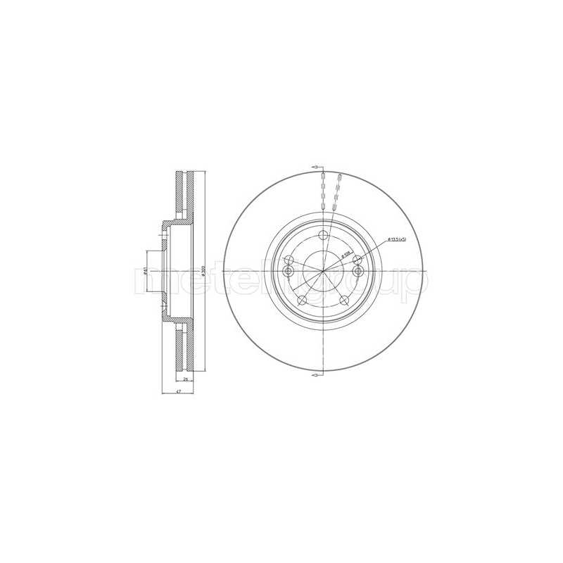 Disco freno asse anteriore - TRUSTING