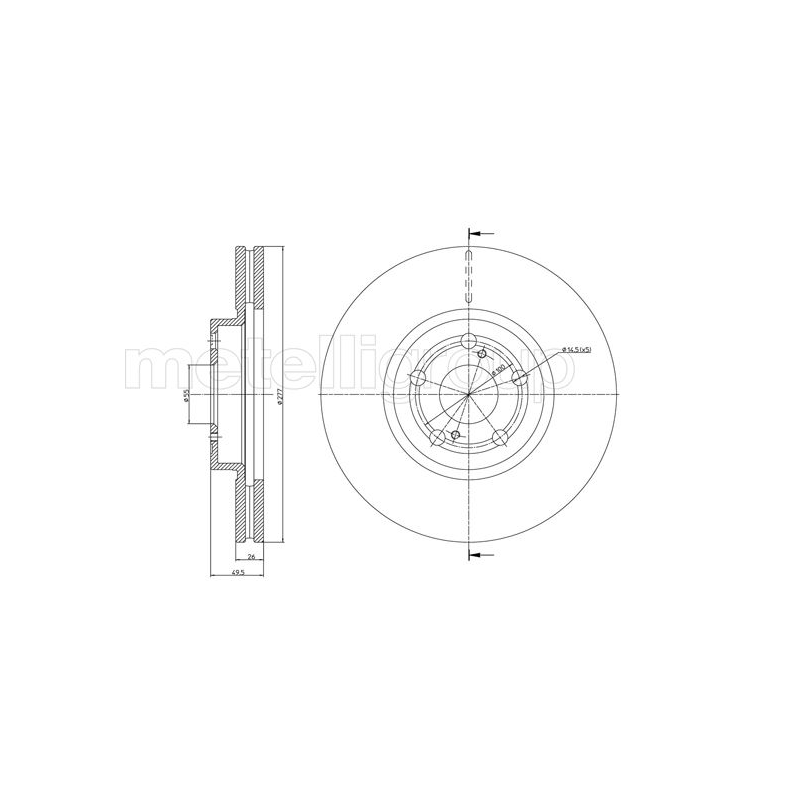 Disco freno asse anteriore - TRUSTING