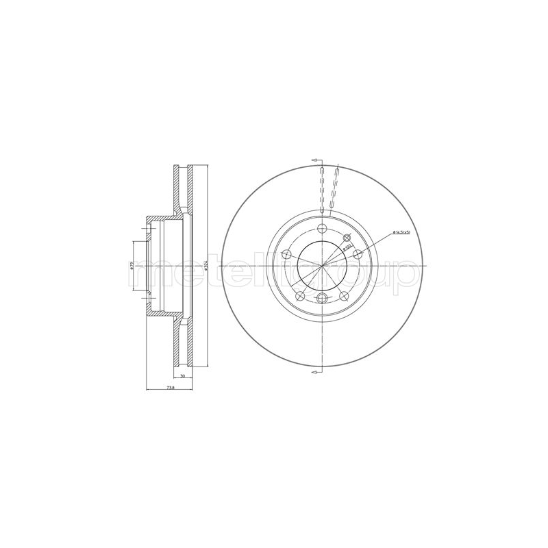 Disco freno asse anteriore - TRUSTING
