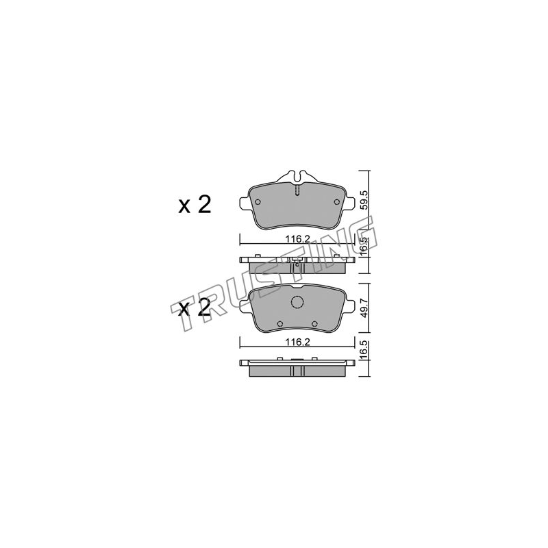 Pastiglie freno asse posteriore - TRUSTING