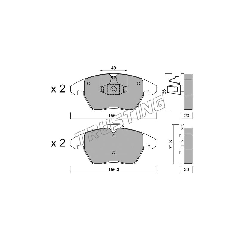 Pastiglie freno asse anteriore - TRUSTING