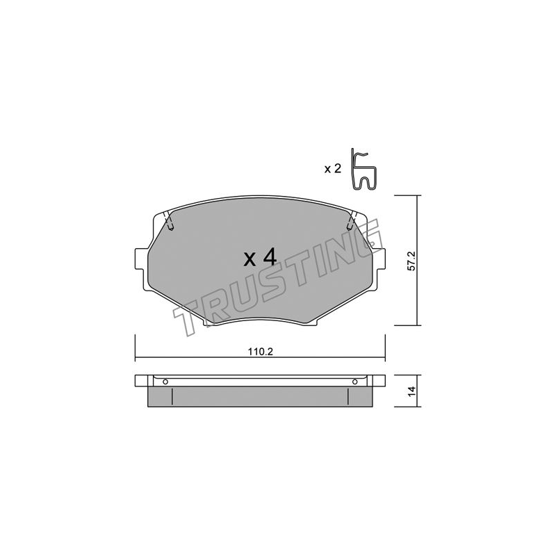 Pastiglie freno asse anteriore - TRUSTING
