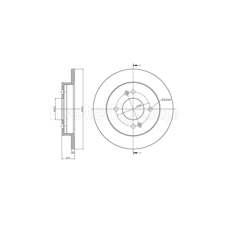 Disco freno asse anteriore - TRUSTING