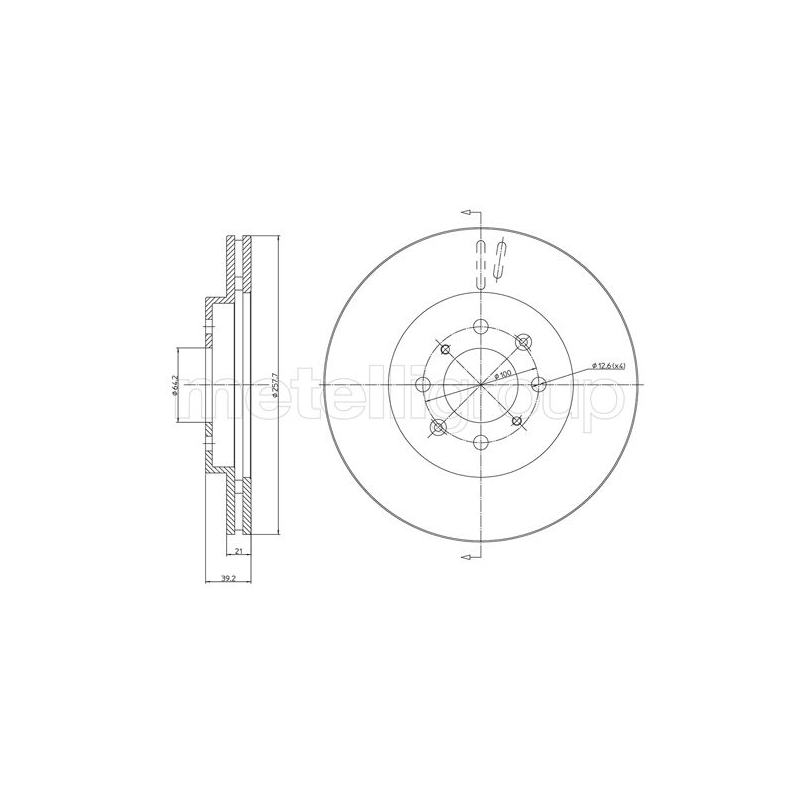Disco freno asse anteriore - TRUSTING