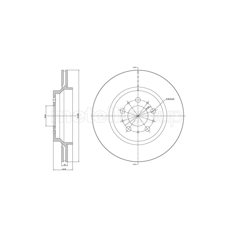 Disco freno asse posteriore - TRUSTING