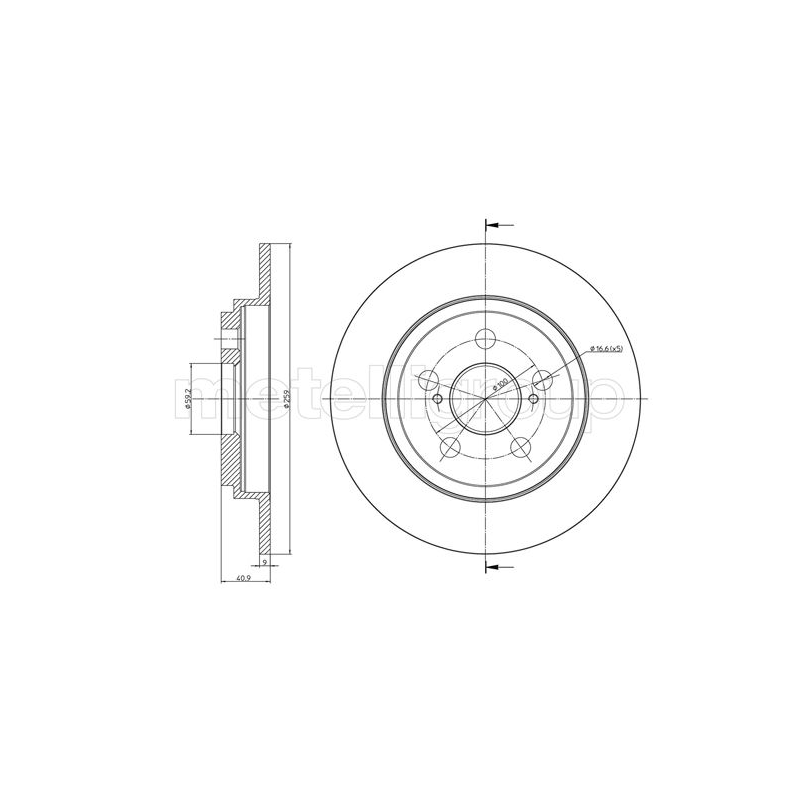 Disco freno asse posteriore - TRUSTING