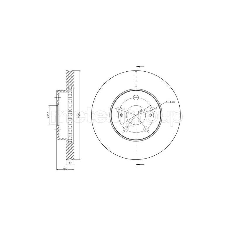 Disco freno asse anteriore - TRUSTING