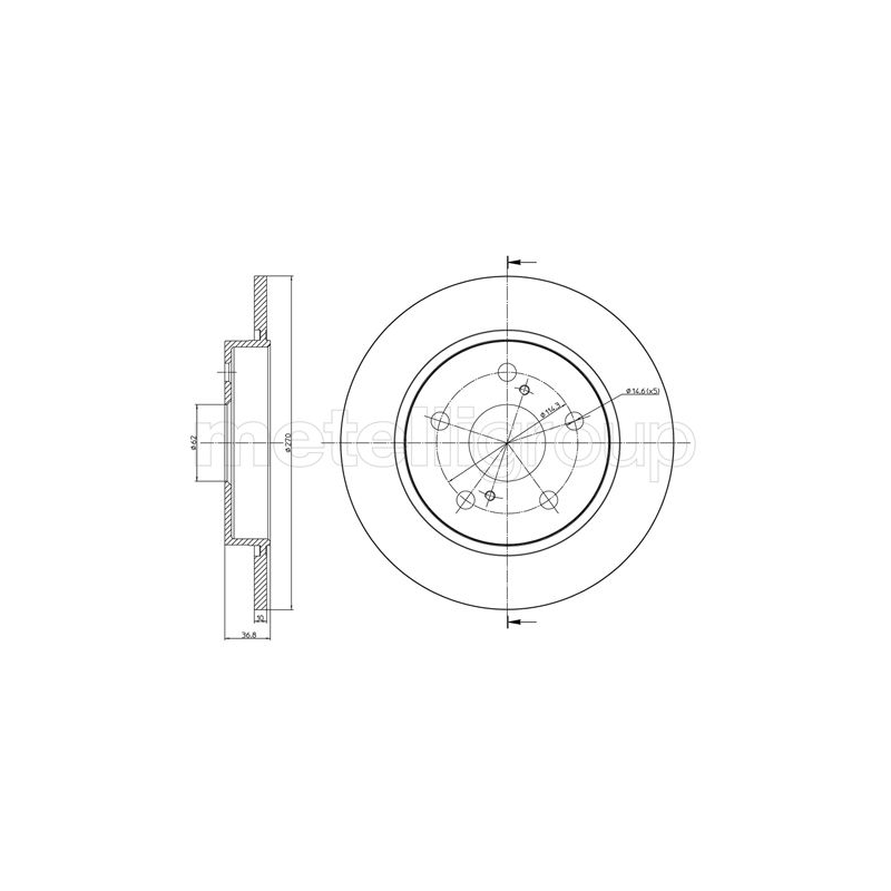 Disco freno asse posteriore - TRUSTING