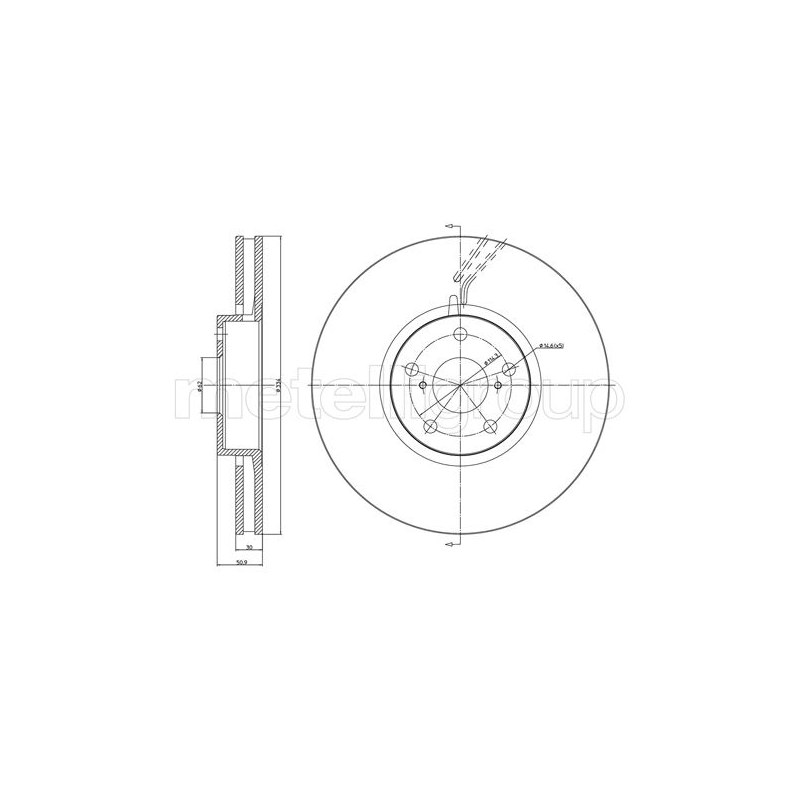 Disco freno asse anteriore - TRUSTING