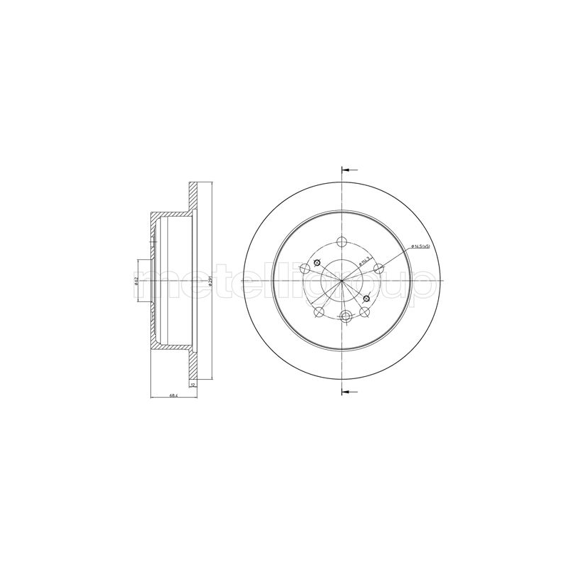 Disco freno asse posteriore - TRUSTING