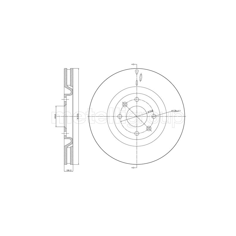 Disco freno asse anteriore - TRUSTING