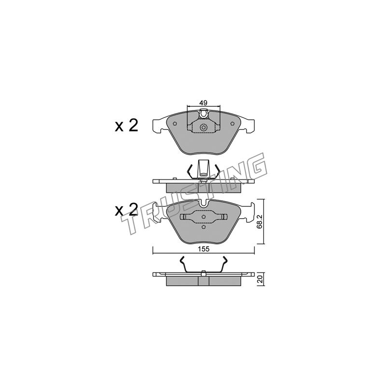Pastiglie freno asse anteriore - TRUSTING