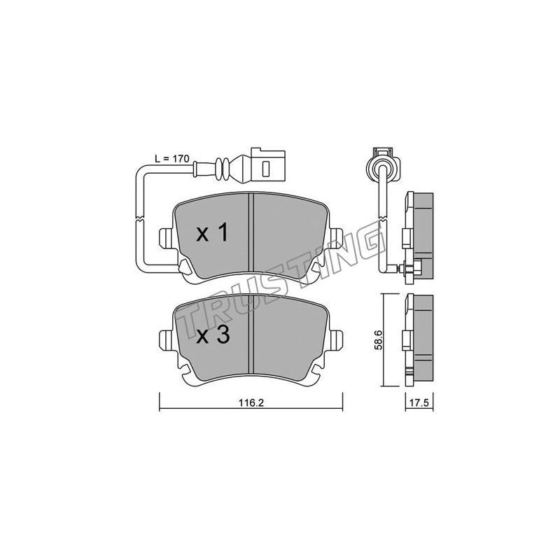 Pastiglie freno asse posteriore - TRUSTING