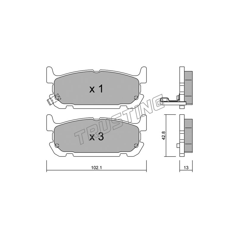 Pastiglie freno asse posteriore - TRUSTING