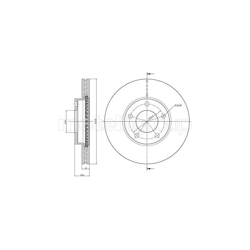 Disco freno asse anteriore - TRUSTING