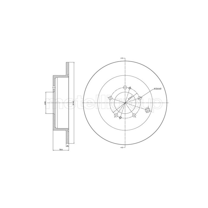 Disco freno asse posteriore - TRUSTING