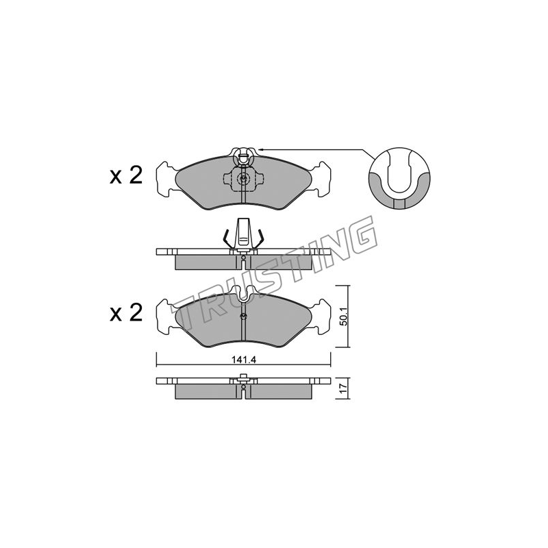 Pastiglie freno asse posteriore - TRUSTING