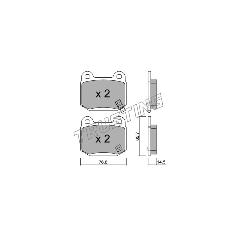 Pastiglie freno asse posteriore - TRUSTING