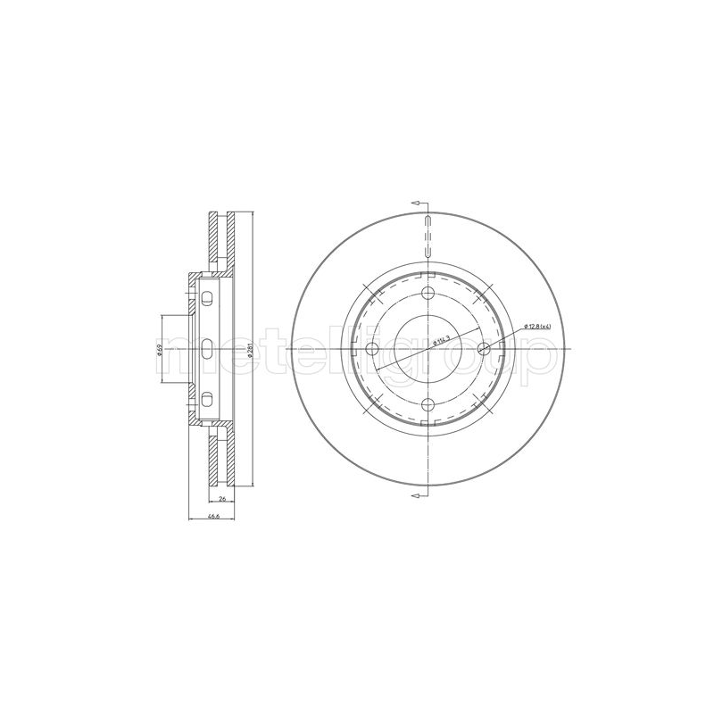 Disco freno asse anteriore - TRUSTING