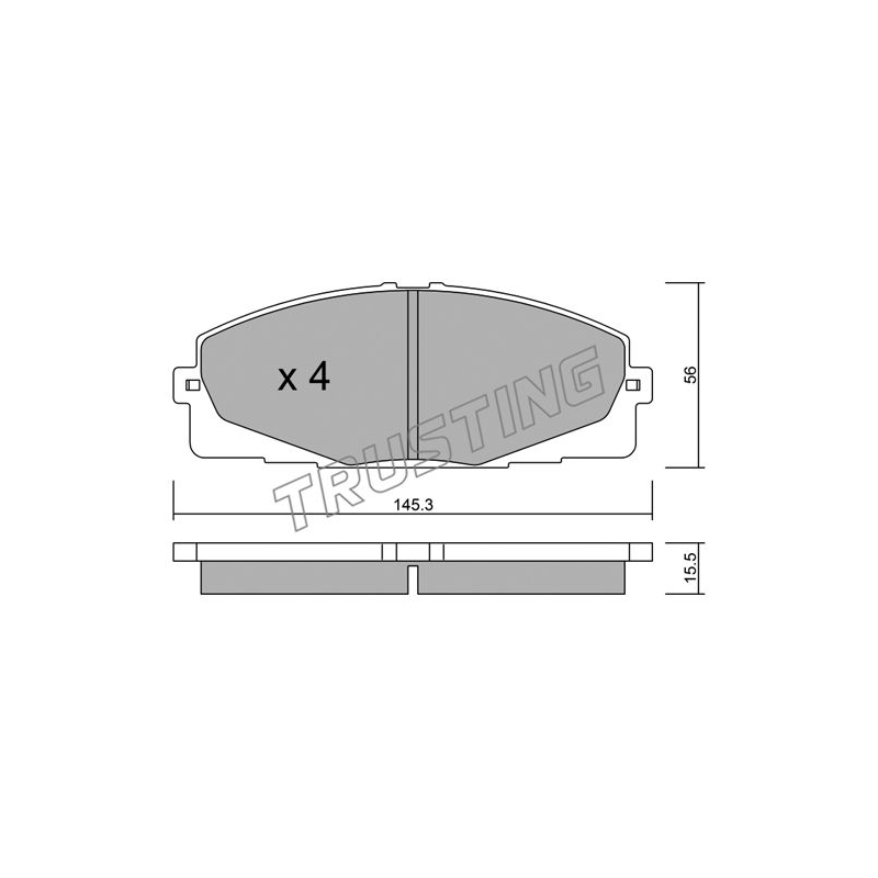 Pastiglie freno asse anteriore - TRUSTING