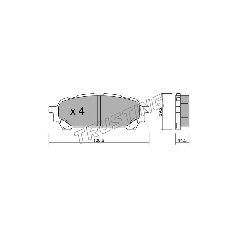 Pastiglie freno asse posteriore - TRUSTING