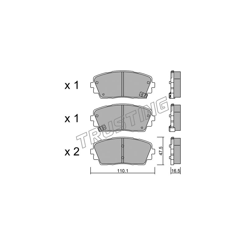 Pastiglie freno asse anteriore - TRUSTING