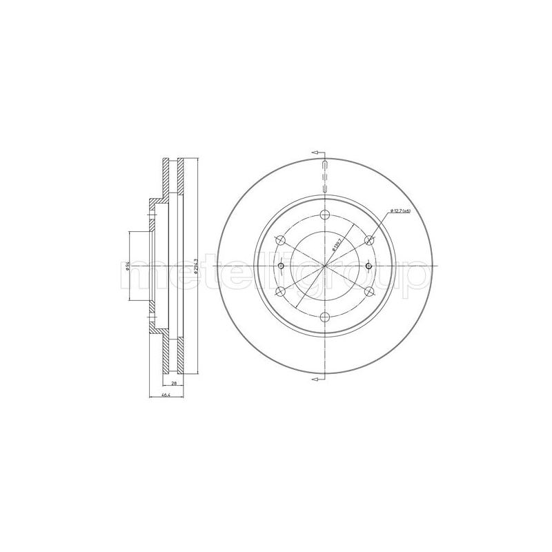 Disco freno asse anteriore - TRUSTING