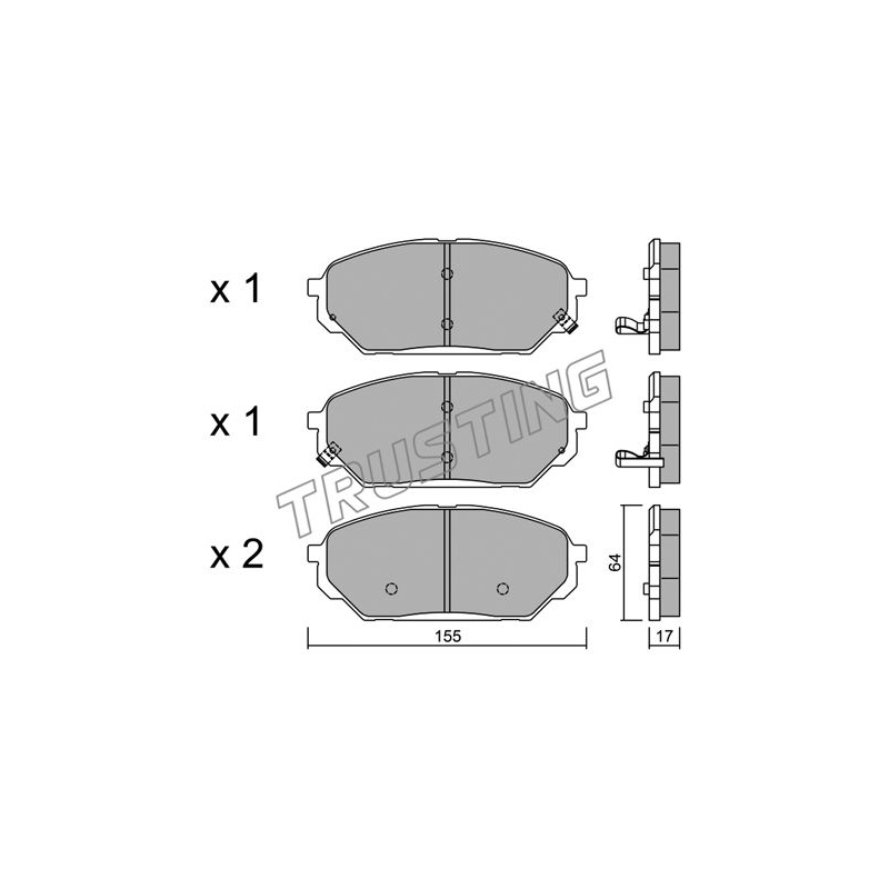 Pastiglie freno asse anteriore - TRUSTING