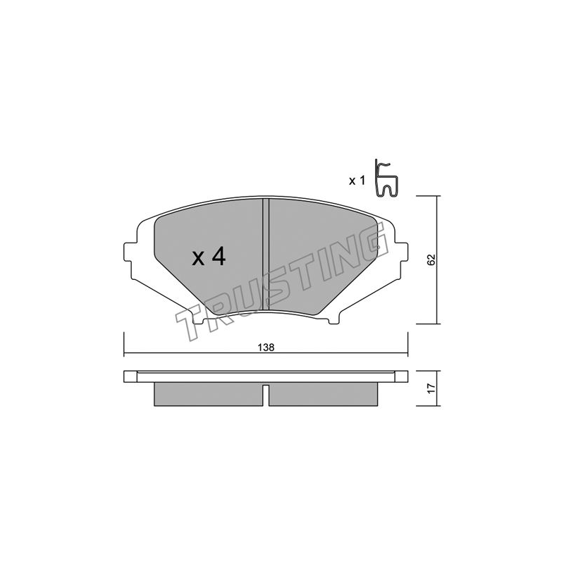 Pastiglie freno asse anteriore - TRUSTING