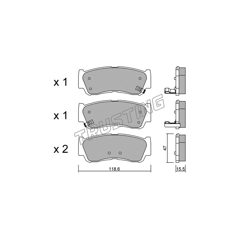 Pastiglie freno asse anteriore - TRUSTING