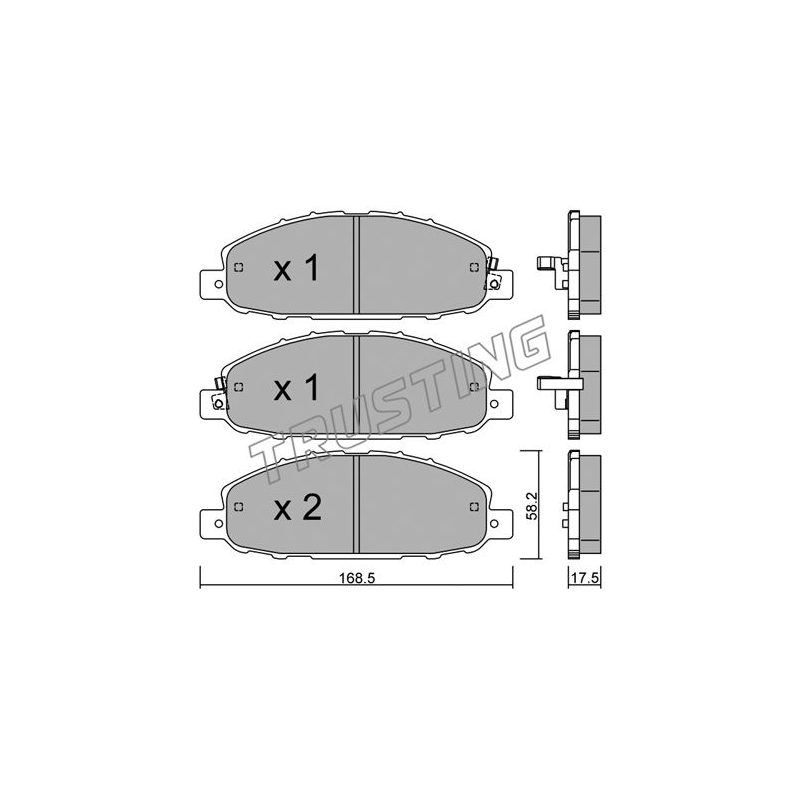 Pastiglie freno asse anteriore - TRUSTING