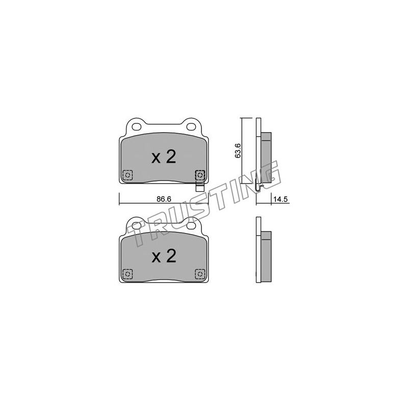 Pastiglie freno asse posteriore - TRUSTING