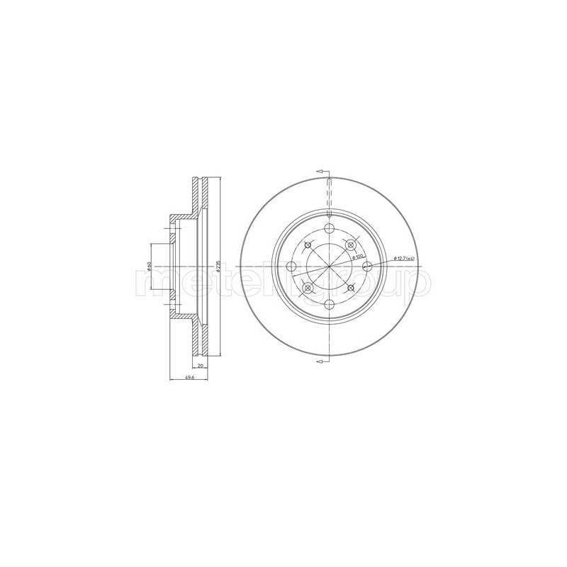 Disco freno asse anteriore - TRUSTING