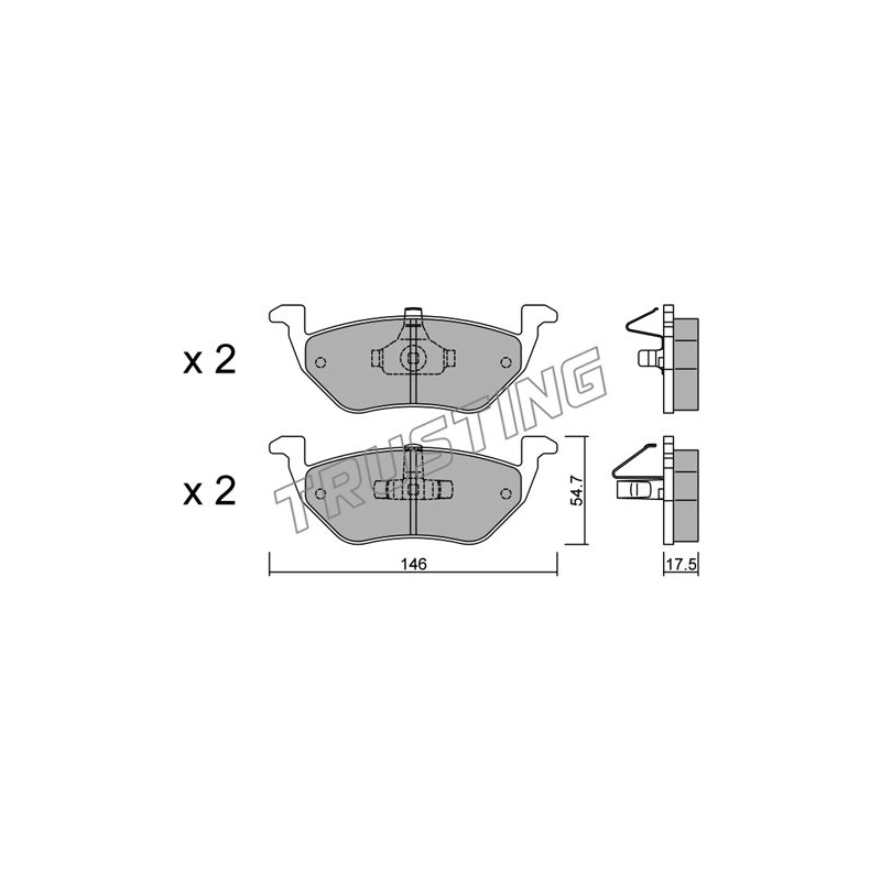 Pastiglie freno asse anteriore - TRUSTING