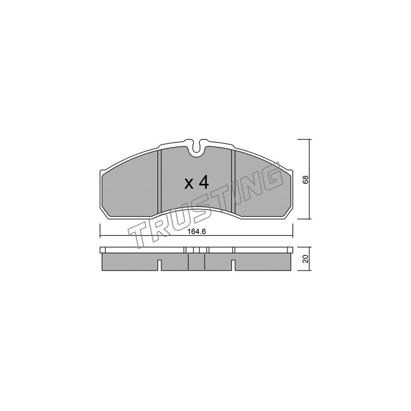 Pastiglie freno asse anteriore - TRUSTING