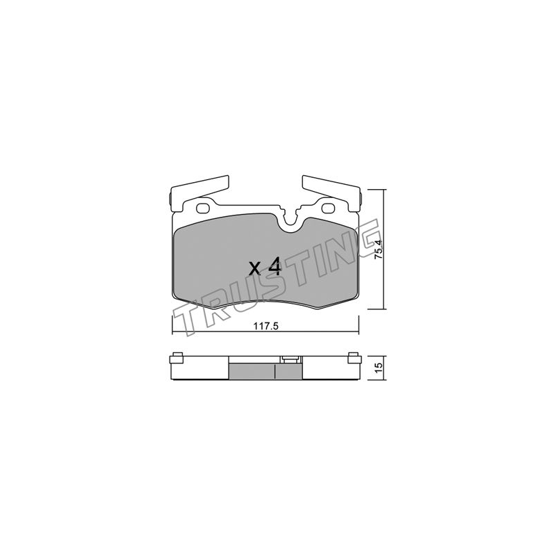 Pastiglie freno asse anteriore - TRUSTING