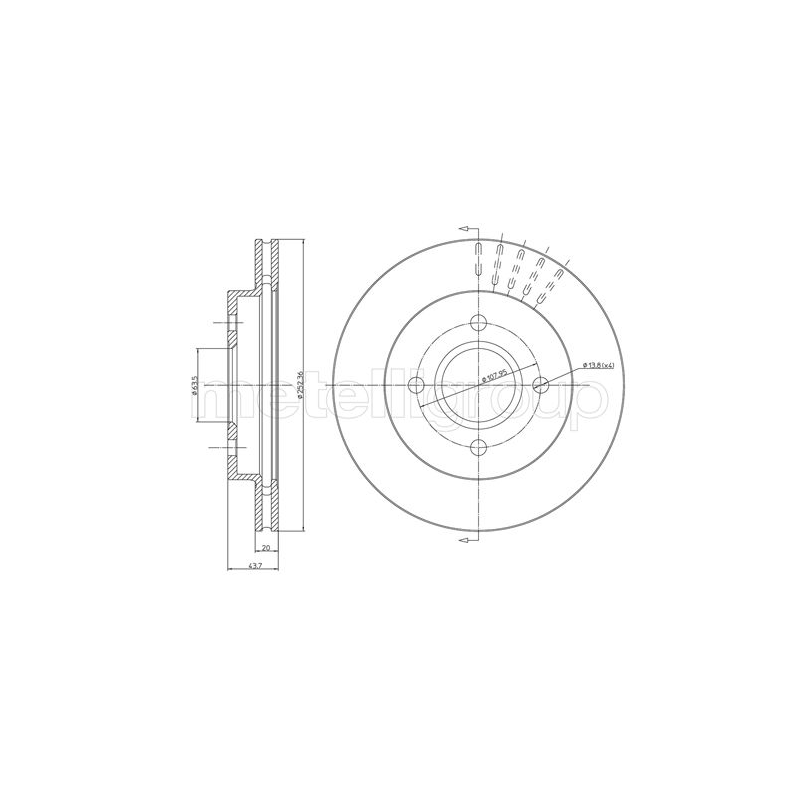 Disco freno asse posteriore - TRUSTING