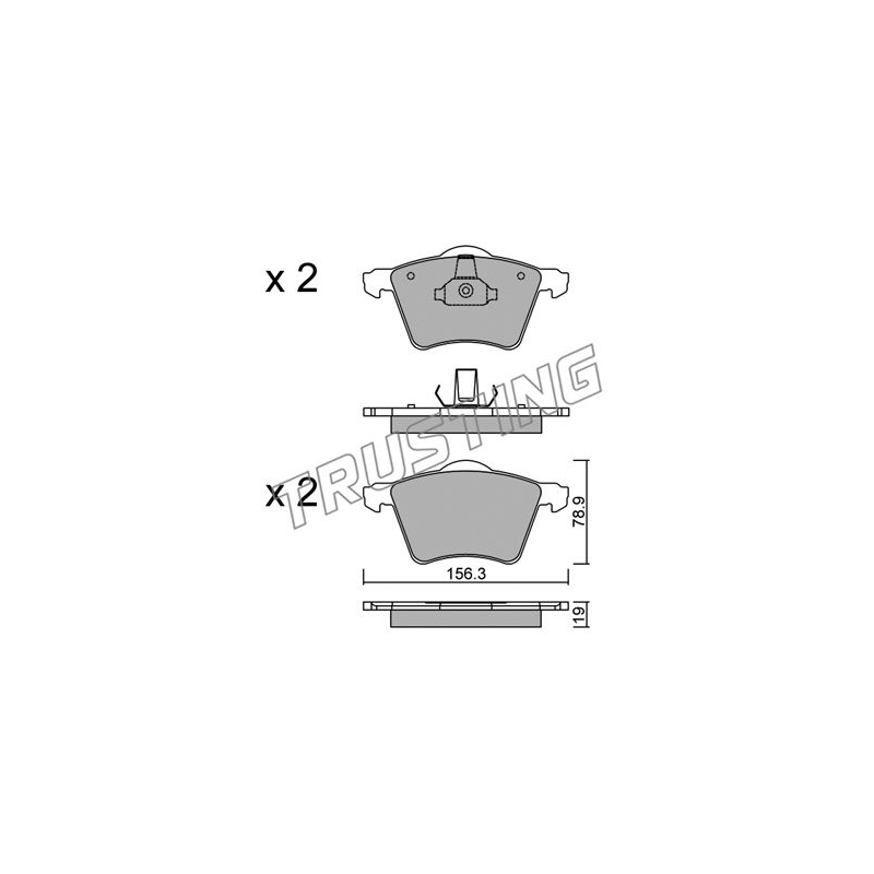 Pastiglie freno asse anteriore - TRUSTING
