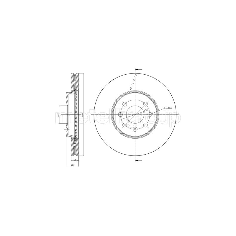 Disco freno asse anteriore - TRUSTING