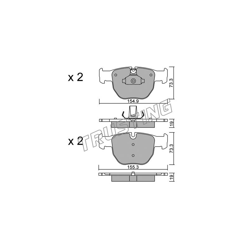 Pastiglie freno asse anteriore - TRUSTING