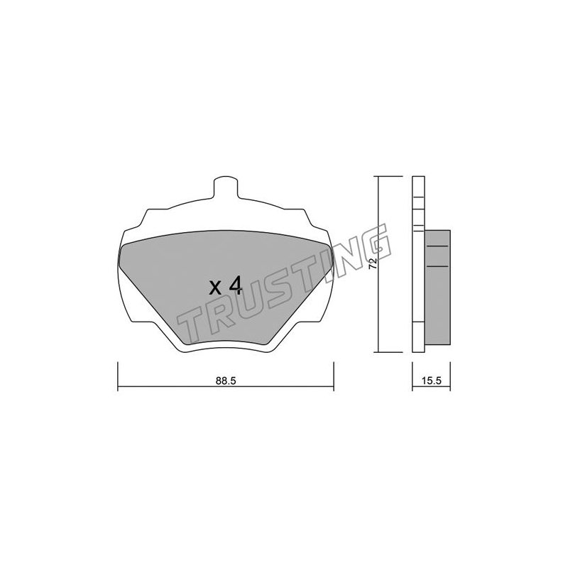 Pastiglie freno asse posteriore - TRUSTING