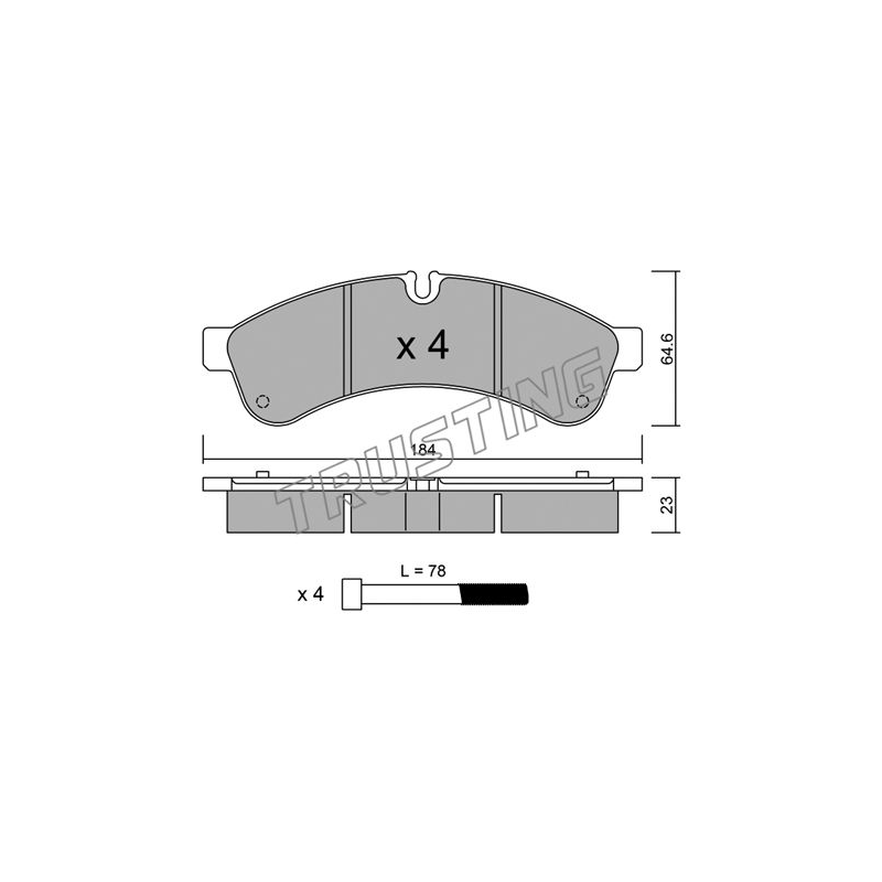 Pastiglie freno asse posteriore - TRUSTING