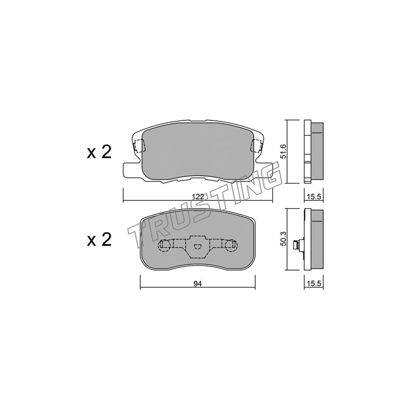 Pastiglie freno asse posteriore - TRUSTING